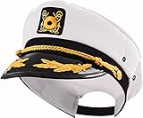 Kangaroo Adjustable Adult Captain's Yacht Cap, White