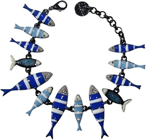 Lol Bijoux Bracelet Sardine Poisson Bleu Marine Popup Bijoux Amazon Fr Bijoux