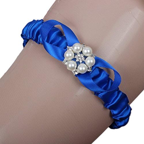 Linabridal Women's Lace Garter with 2 Pieces Packing for Wedding Bride FYT004 Navy