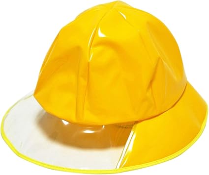 yellow rain hat