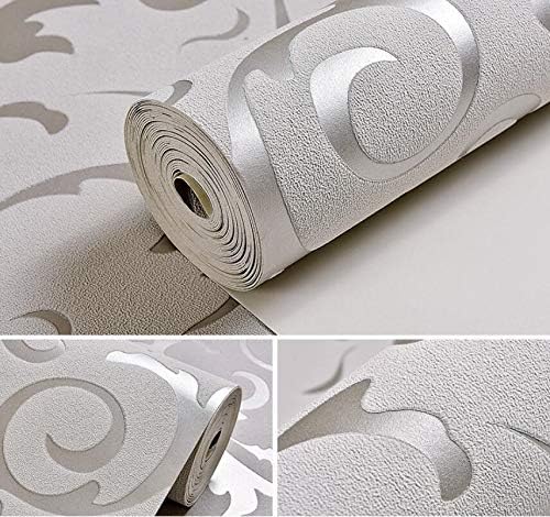 DUOCK 3D European Deerskin Velvet Wallpaper Roll Living Room Tv Background Gold Beige Wall Paper Bedroom,77013,5.3 Square Meters