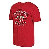 NHL Chicago Blackhawks Men's Supra Shield Tri-Blend Short Sleeve Tee, Large, Red
