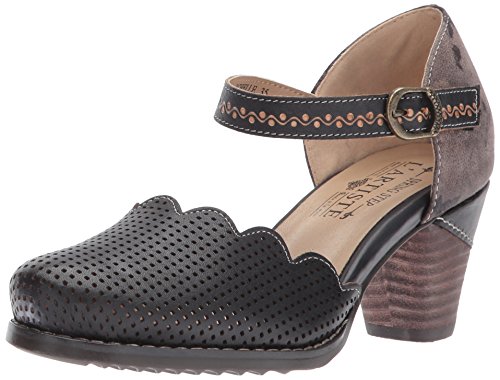 L'Artiste Parchelle Women's Hand Painted Leather D'Orsay Shoes with Strap