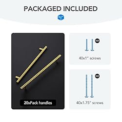 HOME EDIT Brushed Brass Cabinet Handles 10 Inch