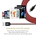 Iconew 3Pack 6FT Nylon Braided Popular Lightning Cable 8Pin to USB Charging Cable Cord with Aluminum Heads Compatible with iPhone 7/ 7Plus, 6/6s/6 Plus/6s Plus/5/5c/5s/SE, iPod, iPad (Red&Black)