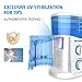 Nicefeel Upgrade UV Sterilize Water Flosser, Quiet Design 1000ml High-Volume 10 Adjustable Presure Countertop Denten Oral Irrigator with 7 Multifunctional Tips for Family FDA Approved