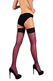 THIGH HIGH Sheer Lace Top Silicone Stockings Nylon