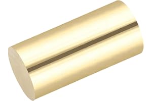 MECCANIXITY 1pcs Brass Rods (28mm) 1 1/8 Inch x (56mm) 2 Inch Brass Solid Round Stock Lathe Bar for Knife Handles Pin DIY Craft Model Plane