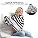 Nursing Covers- Baby Car Seat Canopy - Breastfeeding Cover up for Boys and Girls - Multi Use Infinity Mom Scarf - Carry Bag and Baby Beanie Included by Engelstyling (White and Black)