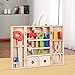 COSSY Wooden Kids Tool Box, Kids Play Tools Toolbox for Toddlers (33 PCs)