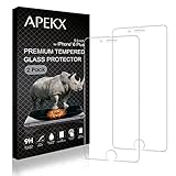 APEKX iPhone 6S Plus Tempered Glass Screen Protector 2 Pack 5.5 Inch 9H 3D Touch Compatible Max Touch Accuracy Durability HD Clarity Bubble Free Anti-Fingerprint Case Friendly(iPhone 6S Plus)
