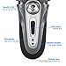 Geemo Electric Shaver Razor Men's Foil Shaver Rechargeable Waterproof Beard Trimmer, Silver
