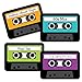 Big Dot of Happiness 80s Cassette Tape Party Essentials Decorations - 1980s Theme Party DIY Cut-Outs, Double-Sided Retro Design, 7x5 Inch Premium Cardstock Paper, 20-Piece Set