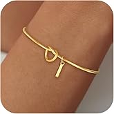 Eaciy Initial Braclets for Girls Women - Teen Girls Gifts Trendy Stuff 18K Gold Plated Knot Initial Letter Bracelets Dainty A - Z Letter Bracelet Birthday Gifts for Girl Women Age 5-16