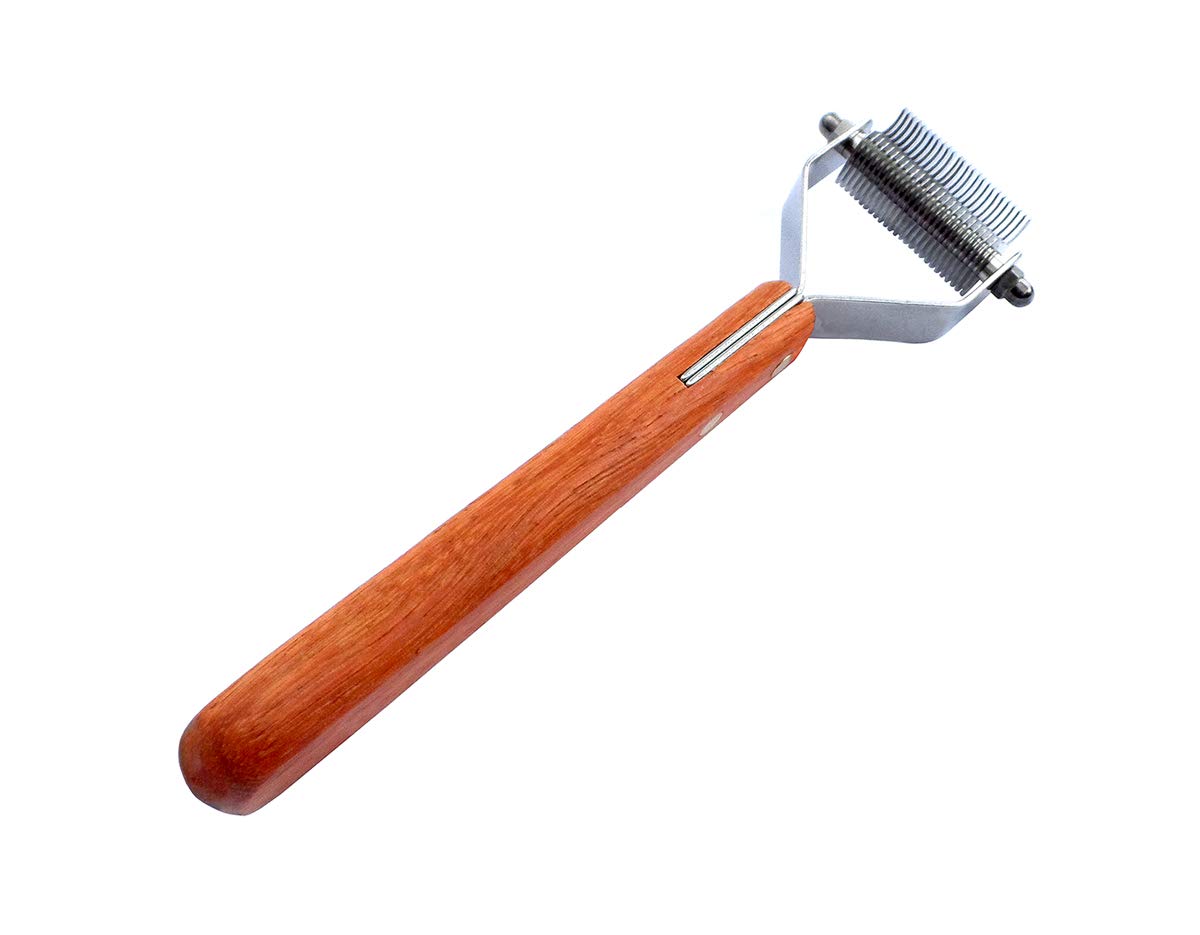 Masterclip Dog Coat Grooming Undercoat Rake for Dematting, Shedding, Thinning and Removing Excess Pet Hair - For Fine Coats (26 Blade)