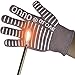 OUUO 932°F Extreme Heat Resistant Kitchen BBQ Gloves Oven Mitts With Fingers For Cooking Grilling or Baking EN407 Certified(2 Gloves, Grey)