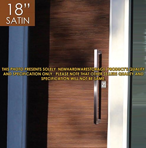 Door Pull 18" Handles for Entrance Entry Front Door, Interior and Exterior, Satin Finish, Storefront Door, Commercial Entry Gate and Office Door, Modern and Decent Design Rectangle Style
