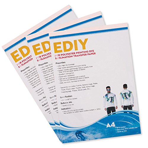 Sublimation paper heat transfer sheets - ediy 8.5"…