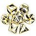 Haxtec Metal Dice Set D&D Gold Black White Metal DND Dice for Dungeons and Dragons RPG Games