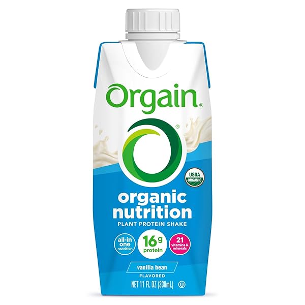 ORGAIN ORGANIC VANILLA NUTRITIONAL SHAKE 12 PACK, 11 FZ