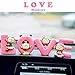 INEBIZ Creative Cute Letters/Monkeys Love Dashboard Decorations Car Home Office Ornaments Best Birthday