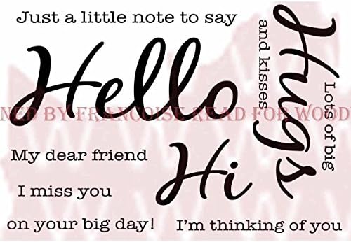 Woodware Craft Collection FRS611 Hello Woodware Stamps, 3.5" by 5.5", Clear