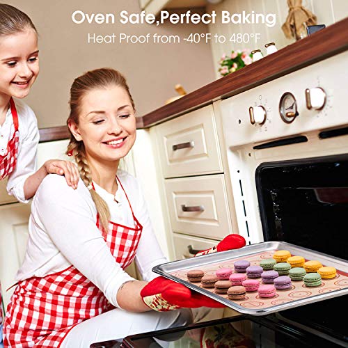 Macaron Kit Silicone Baking Mat - (21pcs Set), Macaron silicone mat baking set, Macaroon Piping Bag and Piping Tip for Beginner and Professional.