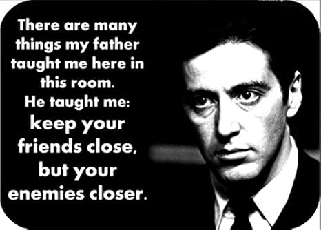 Poster Xxxl Citation Du Parrain Keep Your Friend Close Your Enemas Closer x30 Amazon Ca Maison Et Cuisine
