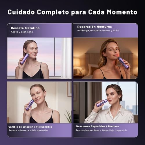 Radio Frequency Facial Device, 5 in 1 Microcurrent Facial Massager, Electric Beauty Device Anti-Wrinkle, Anti-Acne, Firming and Lifting for Face and Neck (Purple)