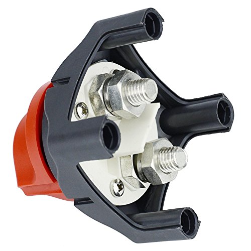 Battery Disconnect Switch Isolator Master Switches for Marine Boat Car Vehicles 12V/24V Battery Switch Master Isolator Cut On/Off Disconnect Switch for RV Battery Marine Boat Car Vehicle Waterproof - Thumbnail 2