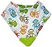 Nuby 2 Piece Bibs with Dribble Catcher and Teething Corner, Blue and Green