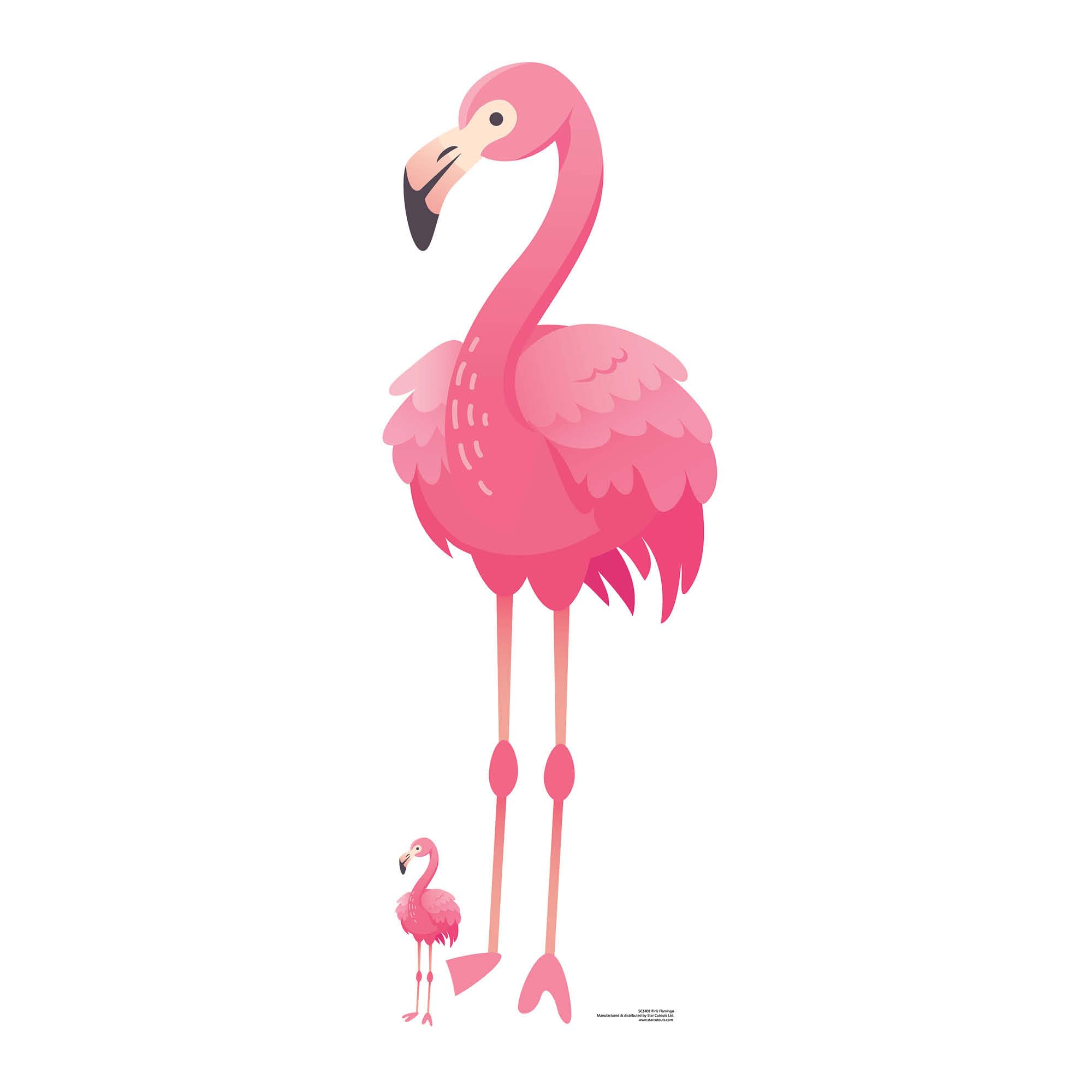 Star Cutouts SC1401 Pink Flamingo Cardboard Cutout – Fun Tropical Decoration for Family, Weddings, Anniversaries & Parties