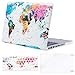 MOSISO Compatible with MacBook Pro 13 inch Case with CD-ROM (Model: A1278, Old Version Release 2012-2008), Plastic Pattern Hard Shell Case & Keyboard Cover & Screen Protector, World Map
