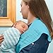 green sprouts Muslin Burp Cloths made from Organic Cotton | 4 absorbent layers protect from sniffles,drips & drools | 100% organic cotton muslin,Super soft & softer with every wash,Machine washable