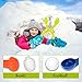 Football & Grenade Shape Snowball Maker Snow Toys for Kids Outdoor Snowball Fight - 3 Pack (Orange, Green & Blue) with Tote Bag by Super Joy