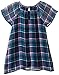 Nautica Girls' Printed Plaid Chiffon Dress