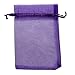RakrisaSupplies 100Pcs Deep Purple Organza Bags 4x6
