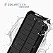 Premium Solar Phone Charger Power Bank 10000mAh SOLARTECH Waterproof Solar Battery Charger, With Dual USB Port, LED Flashlight, For iPhone, Samsung, Perfect for Hiking, Camping, Poolside (Black)