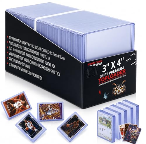 200 hojas Fundas para tarjetas de carga superior de 3 x 4 pulgada,funda para tarjetas de comercio,Ideal para guardar tarjetas deportivas,Tarjetas celebridades,MTG,TCG,etc(100pcs Dura + 100pcs Suave)