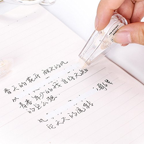 JUNESUN 2Pcs Cute Correction Tape Mini Roller White Out Eraser School Office Stationery