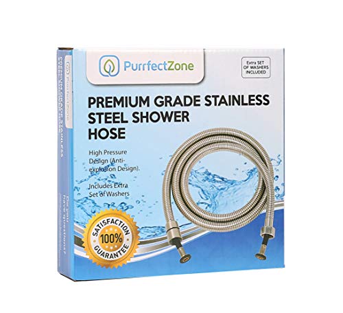 Shower Hose | Shower Head Hose | Handheld Showerhead Hose| Long Shower Hose Extension | Shower Pipe for Bathroom, Toilet, Hand Held Shower Hose & Bidet Sprayer Extension & Replacement Part (60 inches)