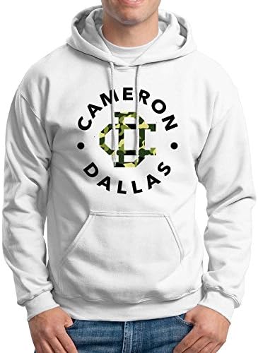 Cameron Dallas Army Logo 2 Unisex Hoodie White Size 2XL