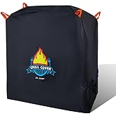 Vivicreate Waterproof BBQ Grill Cover 48 Inch Heavy Duty 420D Fabric Outdoor Barbecue Cover Weatherproof UV Protection Windproof Fits Weber Char-Broil Nexgrill Traeger Smoker Parrilla