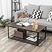 VASAGLE Coffee Table with Storage Shelf for Living Room, Industrial Design with Metal Frame, Easy Assembly ULCT61BF