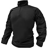 OCANXUE Tactical Shirt for Men G3 Camo Combat Shirt Long Sleeve BDU Military Shirt 1/4 Zip with Pockets