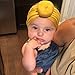 Voberry Kids Baby Bohemian Head Wrap Cap Cute Cotton Turban Knot Hat (Yellow 1)
