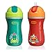 Chicco Insulated Flip-Top Straw Sippy Cup 9oz 12m+ (2pk) - Green/Orange