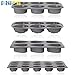 Pashosh 9 Pcs Silicone Baking Molds Set For Cupcakes Muffin Pan Candy Jelly, Chocolate, Frozen yogurt. Non-Stick Microwave Safe, Clean By Dishwasher. Baking Has Never Been Easier And Enjoyable