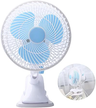 Clip-On Fan 2 Speed Adjustable Little Fans 180 Degree Rotation Desk Fan for Home Office and Car