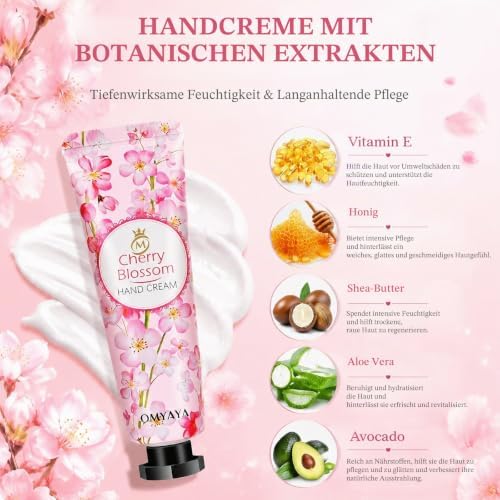 Handcreme Mini Handcreme Set 40 Stück,Kleine Geschenke für Frauen Mini Handcremes 10 Duft für Sehr Trockene Hände,Geschenkset für Kollegen Freundin Geburtstag Adventskalender Weihnachten Valentinstag